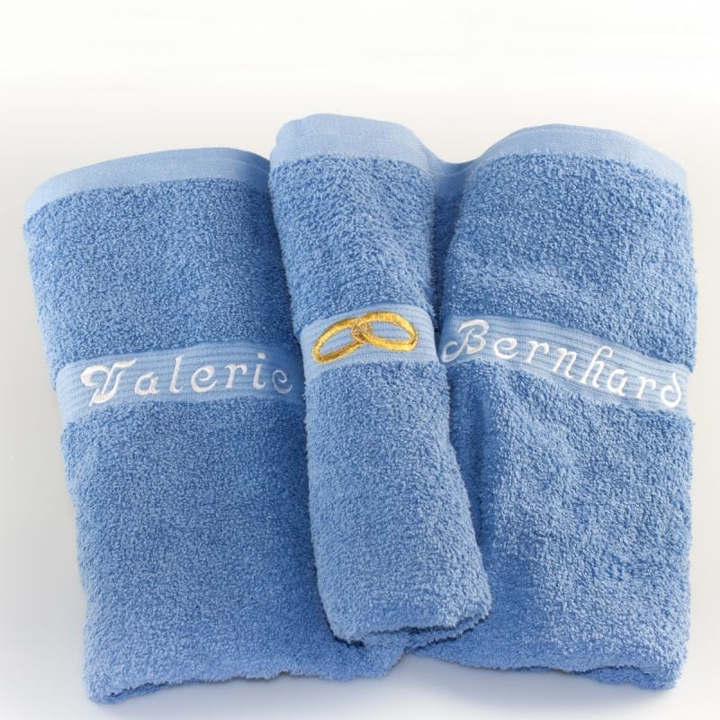 Handtuch für Eheleute (blau)
