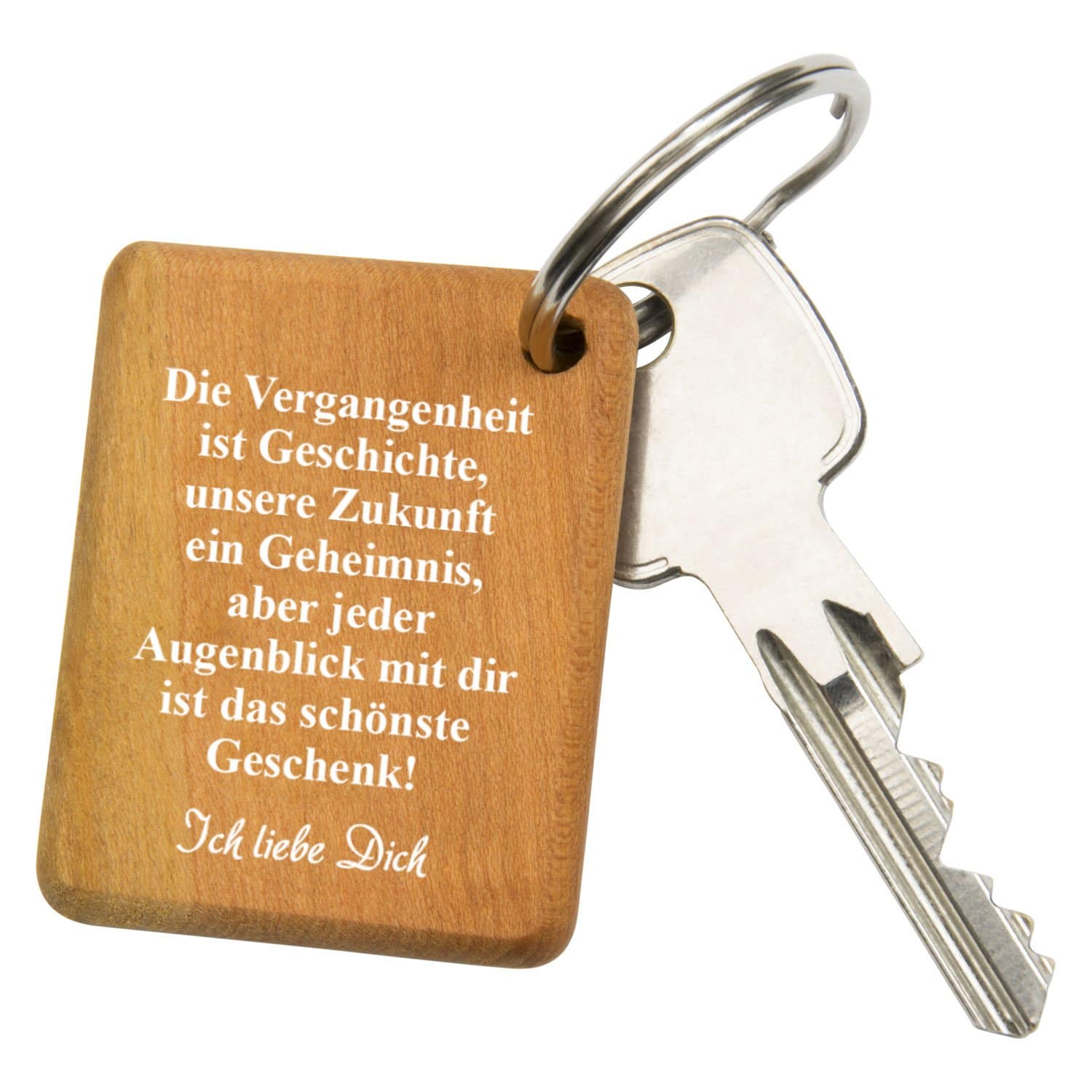 Holz-Schlüsselanhänger - Vergangenheit mit Wunschfoto