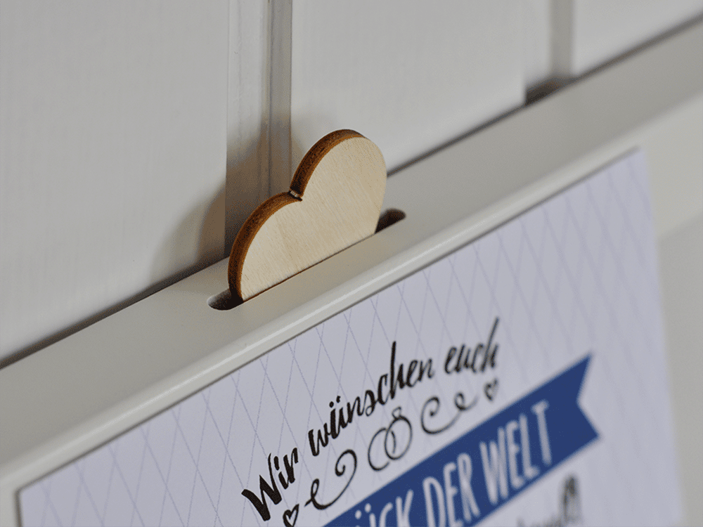 Gästebuch Alternative zur Hochzeit mit Holzherzen