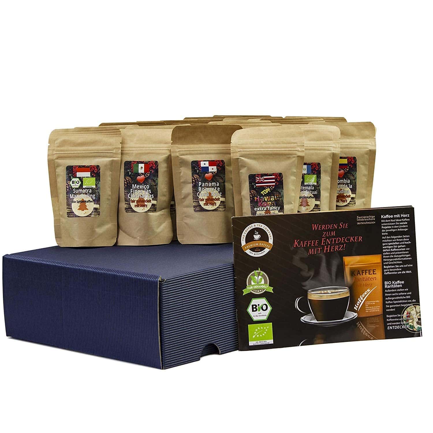 Kaffee-Geschenkset - 24 Bio- und Fairtrade-Kaffees