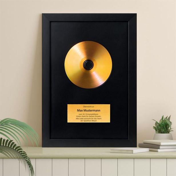 Personalisiertes Bild - Goldene Schallplatte