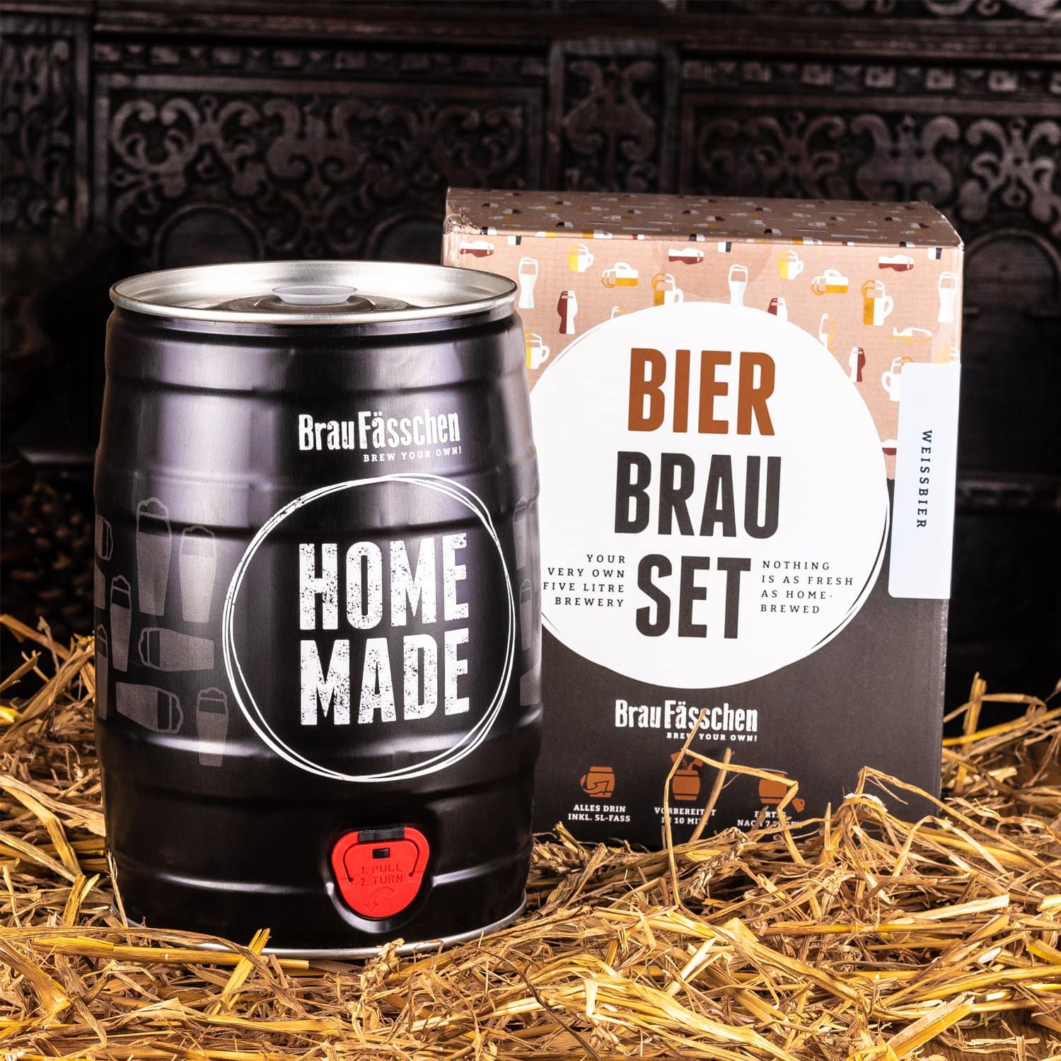 Braufässchen - Bier zum selber Brauen -  Diverse Biersorten zur Auswahl - 5 Liter Bierfass