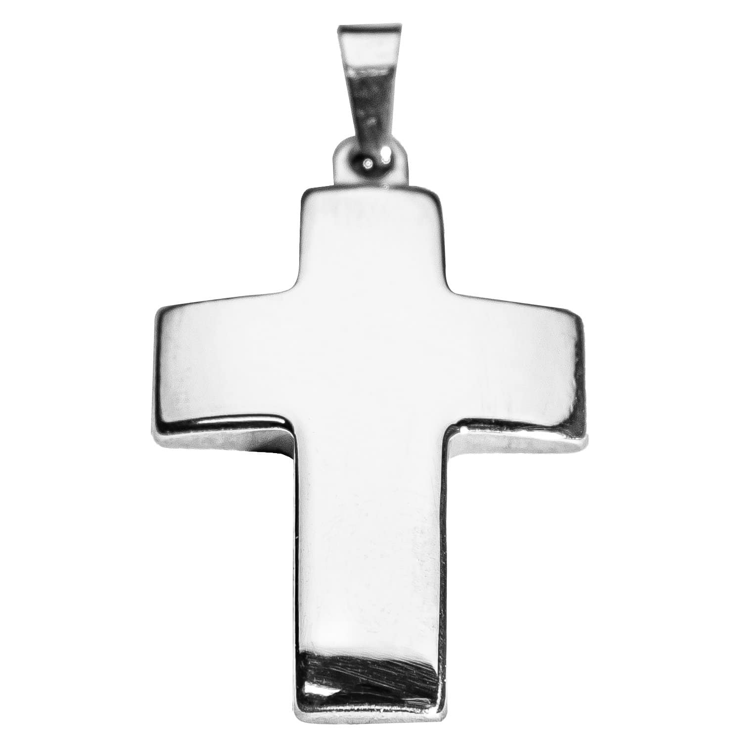 Edelstahlanhänger - Kreuz mit Wunschname - Kettenanhänger Kreuz