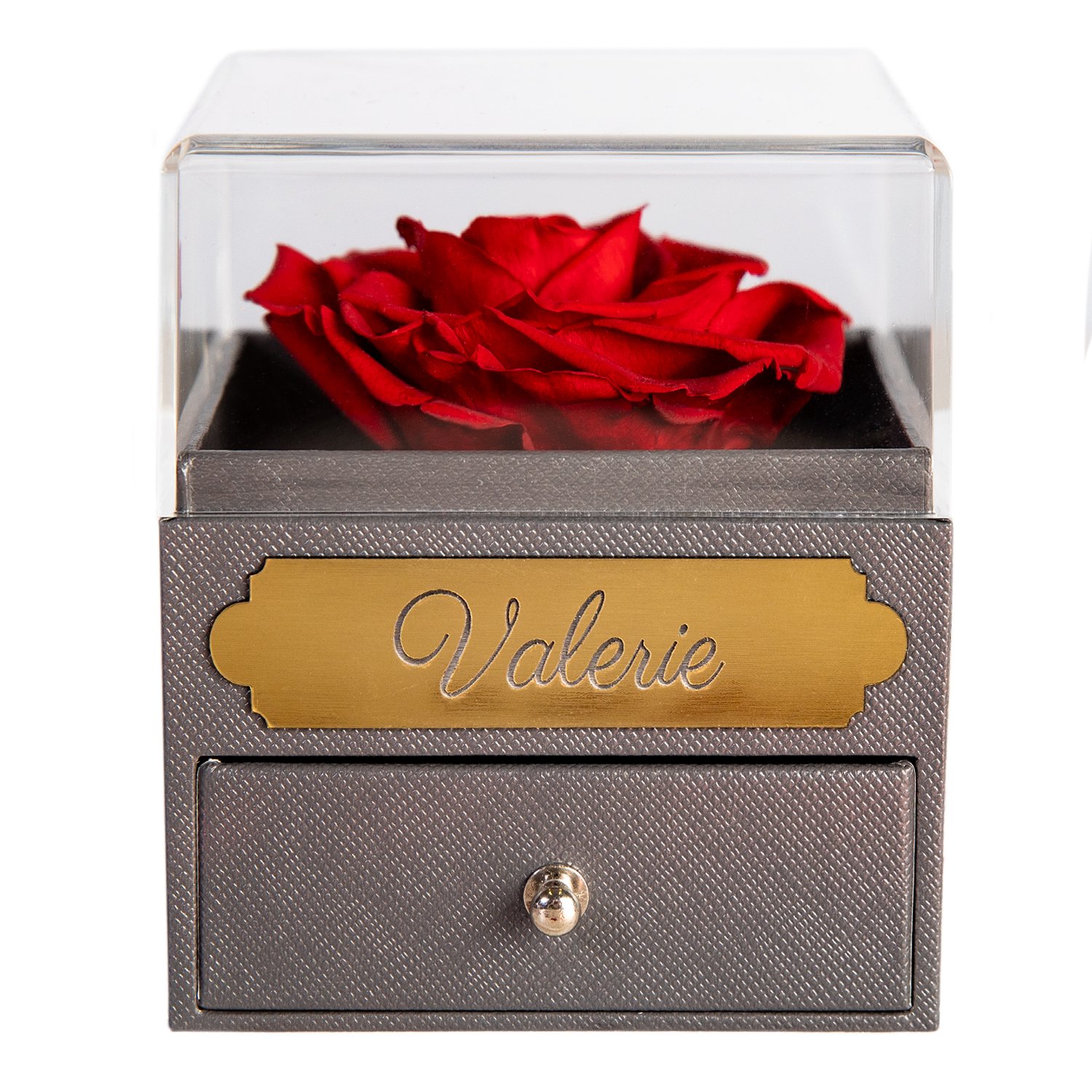 Geschenkbox Ewige Rose mit Halskette aus 925 Sterling Silber - Schmuckgeschenk Halskette