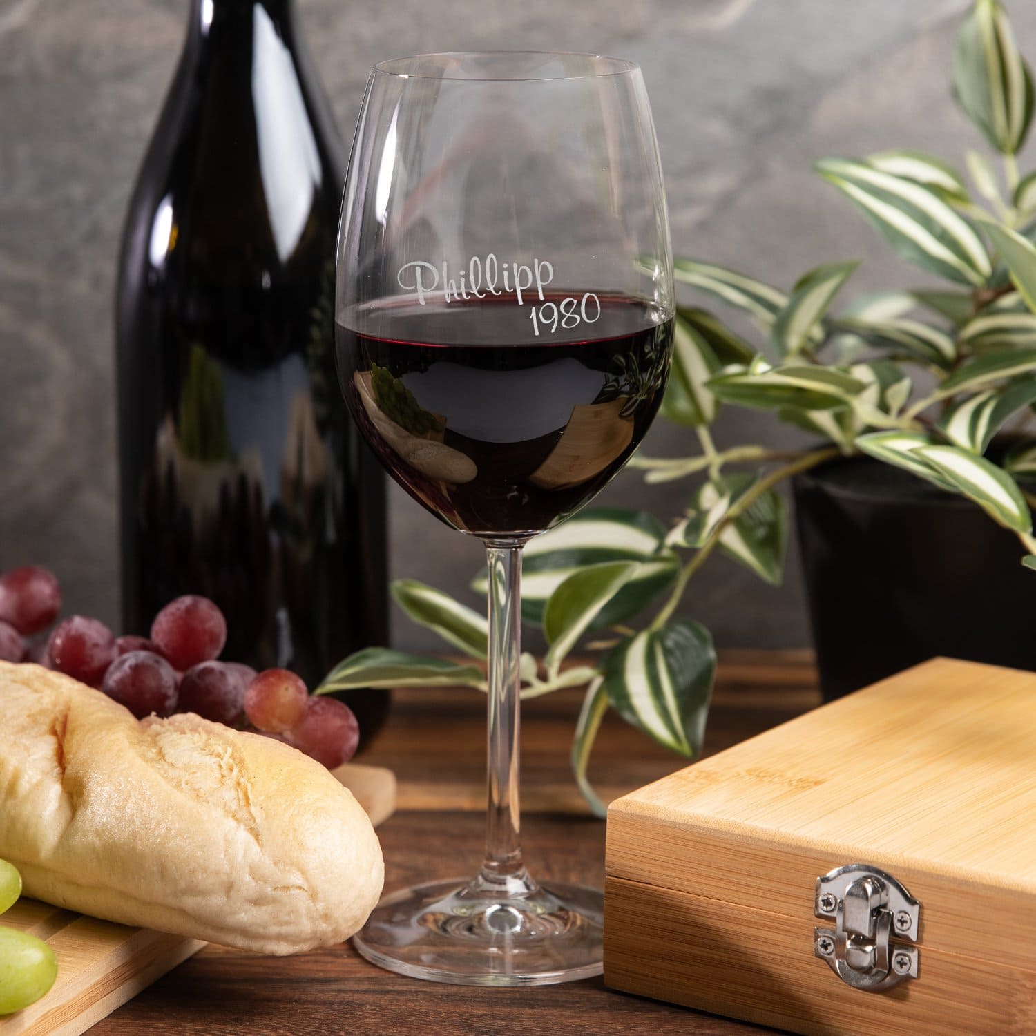 Weinglas mit Gravur, graviertes Leonardo Weinglas, Rotweinglas mit Name, Bordeauxglas oder Weißweinglas